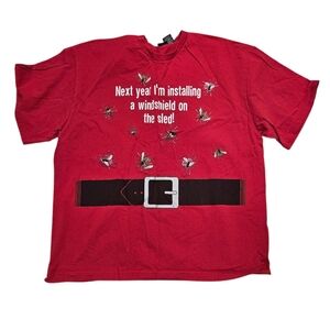 NEW Red Men's Christmas Humor Tee Shirt XL